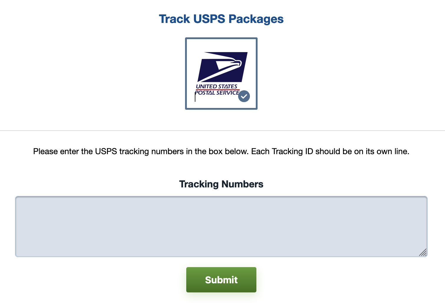 Track USPS packages